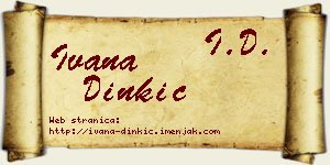 Ivana Dinkić vizit kartica